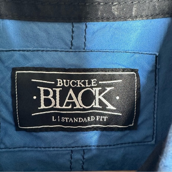 Buckle Black Vintage Blue Memphis Standard Stretch Shirt Size Large - Picture 7 of 10